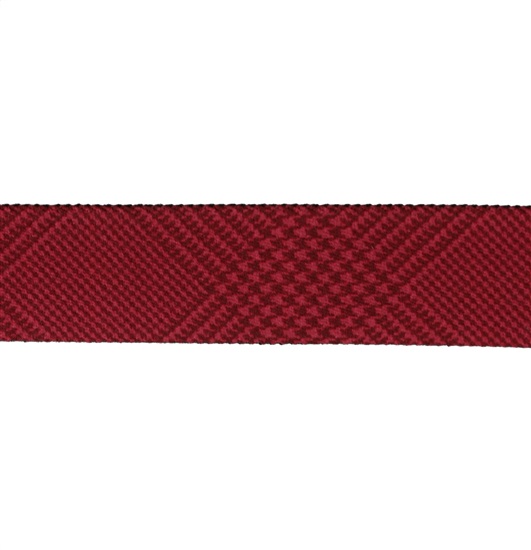 Detalhe cinto Príncipe de Gales vermelho