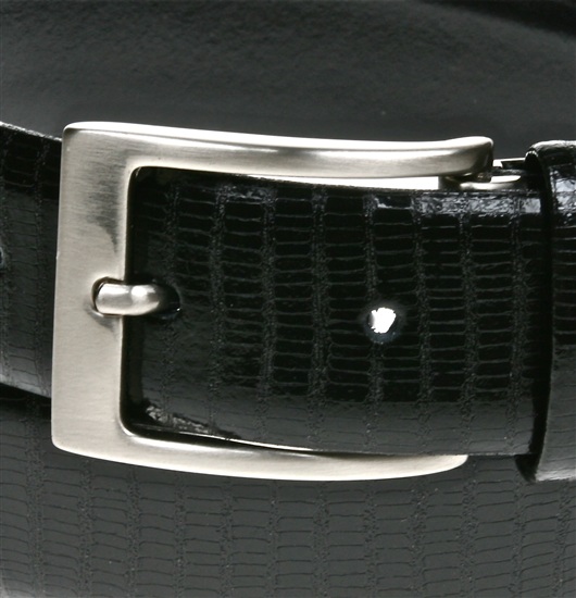 Fivela cinto réptil preto