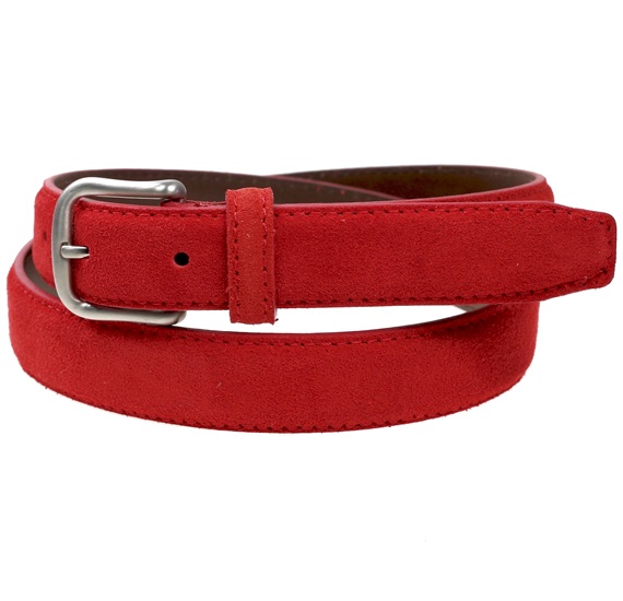 Cinto Rapaz Camurça Vermelho