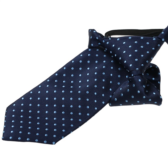 Gravata de Menino Azul Marinho com Bolinhas Azul Celeste