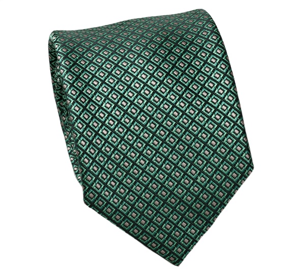 Gravata Verde Desenho Rosa