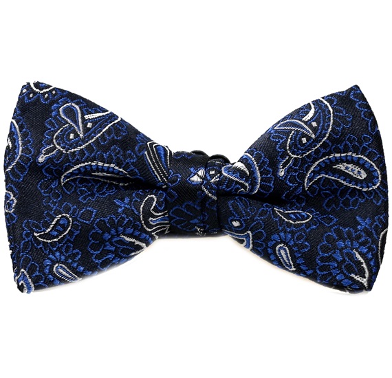 Laço Menino Azul Marinho Paisley Azulão