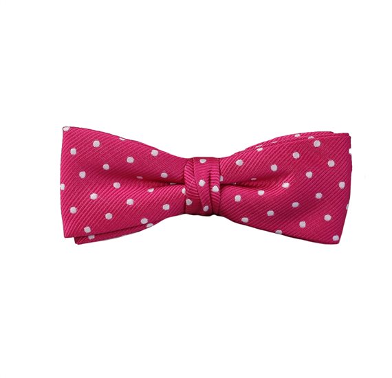 Laço Menino Magenta Grãos Brancos