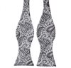 Gravata de Laço Cinzento com Paisley