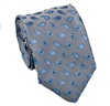 Gravata Cinza com Paisley Azul