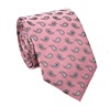 Gravata Rosa com Paisley Cinzento